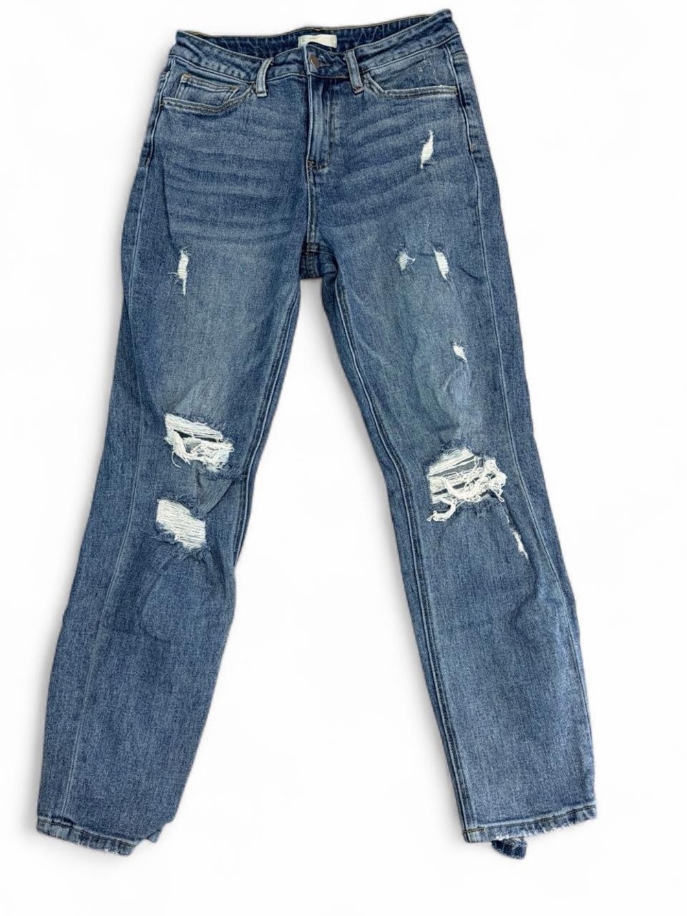 Altar'd State Distressed Blue Boyfriend Jeans